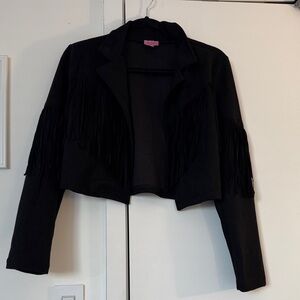 Mi ami Black Fringe Women's Blazer